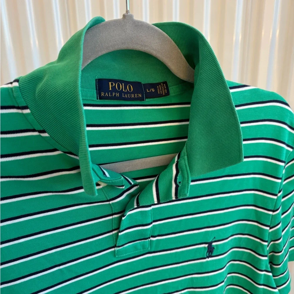 Vintage Men's Classic Ralph Lauren Striped Polo - SIZE L